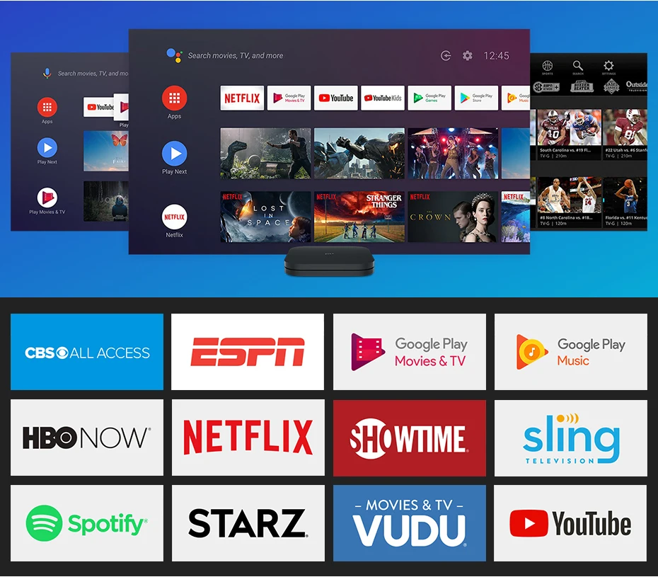 Original Global Xiaomi Mi TV Box S 4K HDR Android 8.1 2G 8G WIFI Google Cast Netflix IPTV Set top Box 4 Media Player