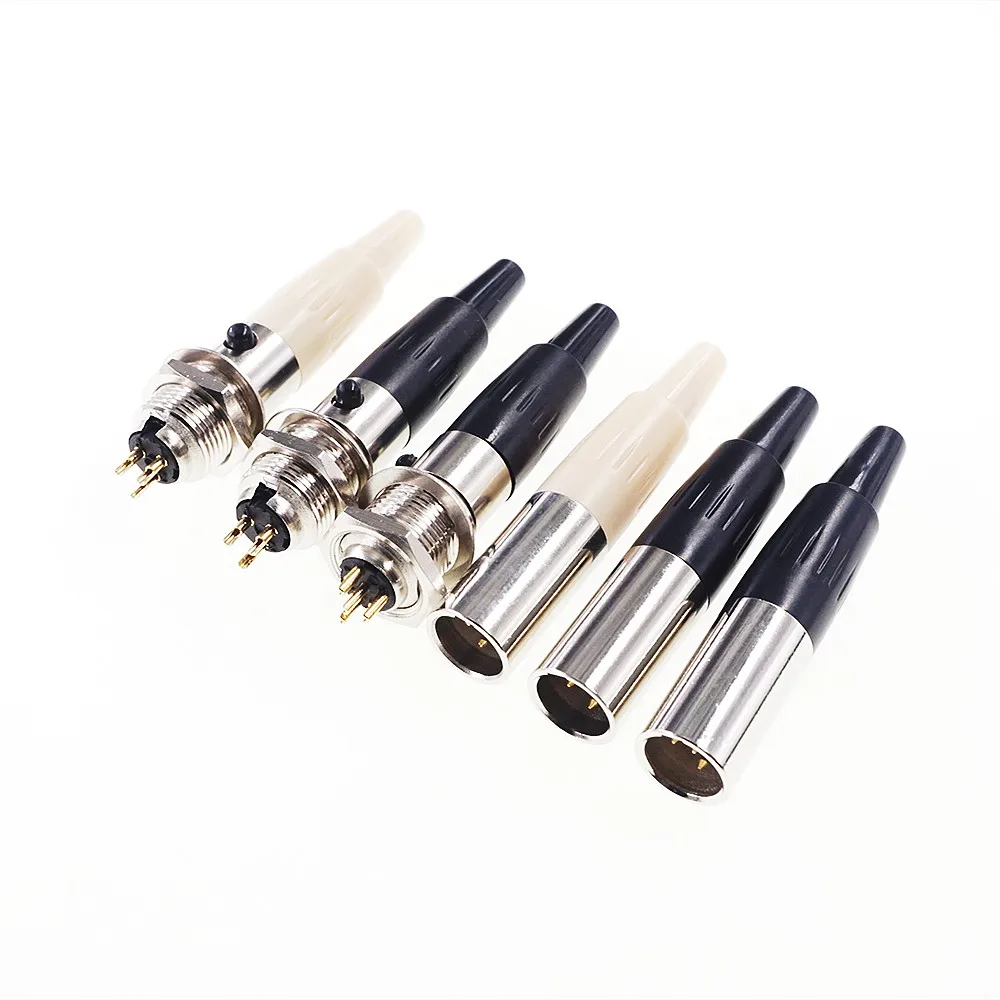 1 шт. Миниатюрный Мини XLR 3-позиционный 4-контактный разъем гнездовой штекер Аудио