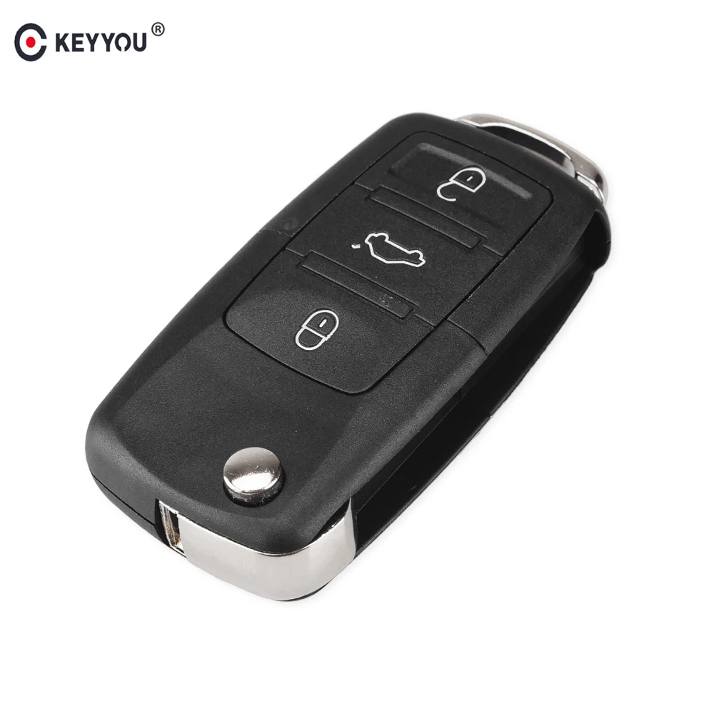 Раскладной чехол KEYYOU с 3 кнопками для Volkswagen VW MK4 Bora Golf 4 5 6 Passat Polo камера Touran без
