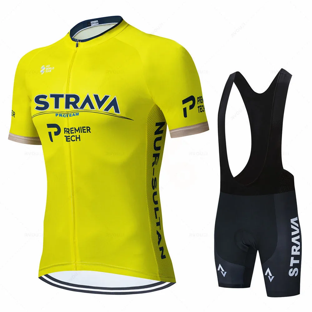 

Strava 2021 Grenadier Ropa Ciclismo Cycling Jersey Bib Shorts Set 19D Gel Pad Ralvpha Mountain Clothing Suits Outdoor Bike Wear