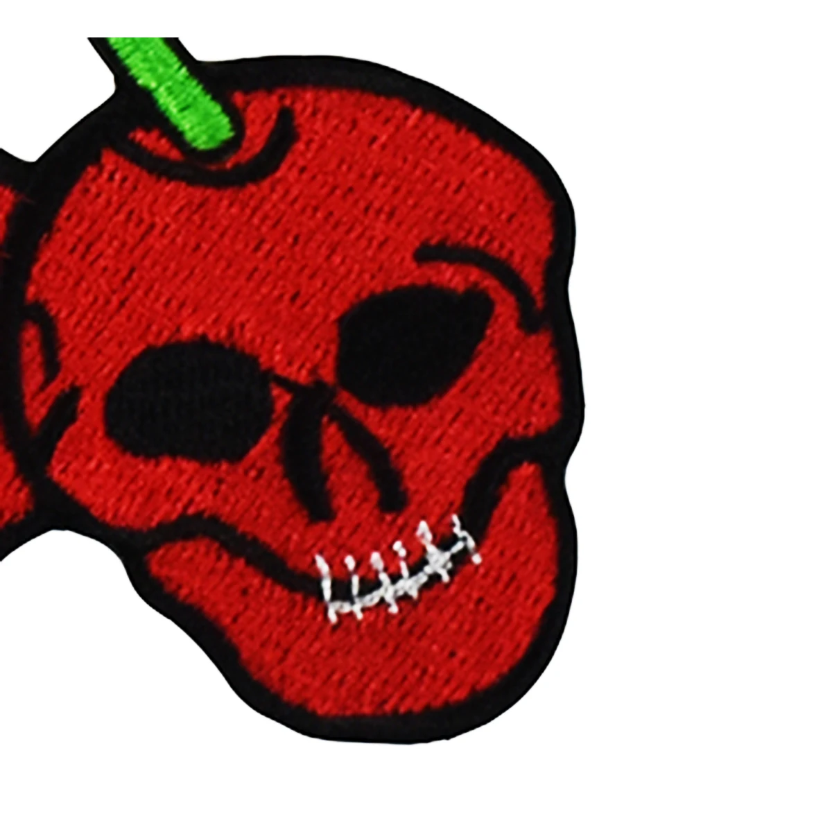Забавный патч вишневого цвета с вышивкой в форме черепа наклейки Утюг На пришить