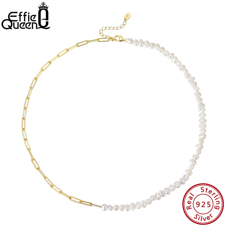 Женское Ожерелье-чокер из серебра 925 пробы с натуральным пресноводным жемчугом |