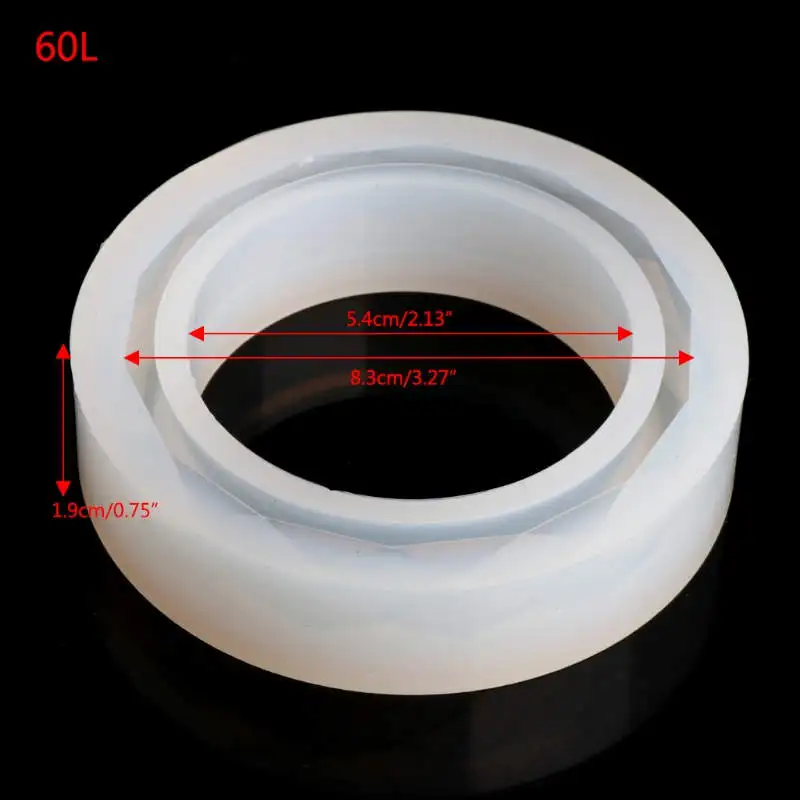 60mm Big Круглые силиконовые формы для браслет из бразильской смолы для изготовления ювелирных изделий своими руками литье формы ювелирные изделия инструменты - Цвет: 60mm Big