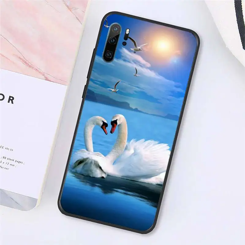 

Beautiful swan high quality Phone Case For Huawei honor Mate P 10 20 30 40 Pro 10i 9 10 20 8x Lite Y91C V17 6.38 6.44