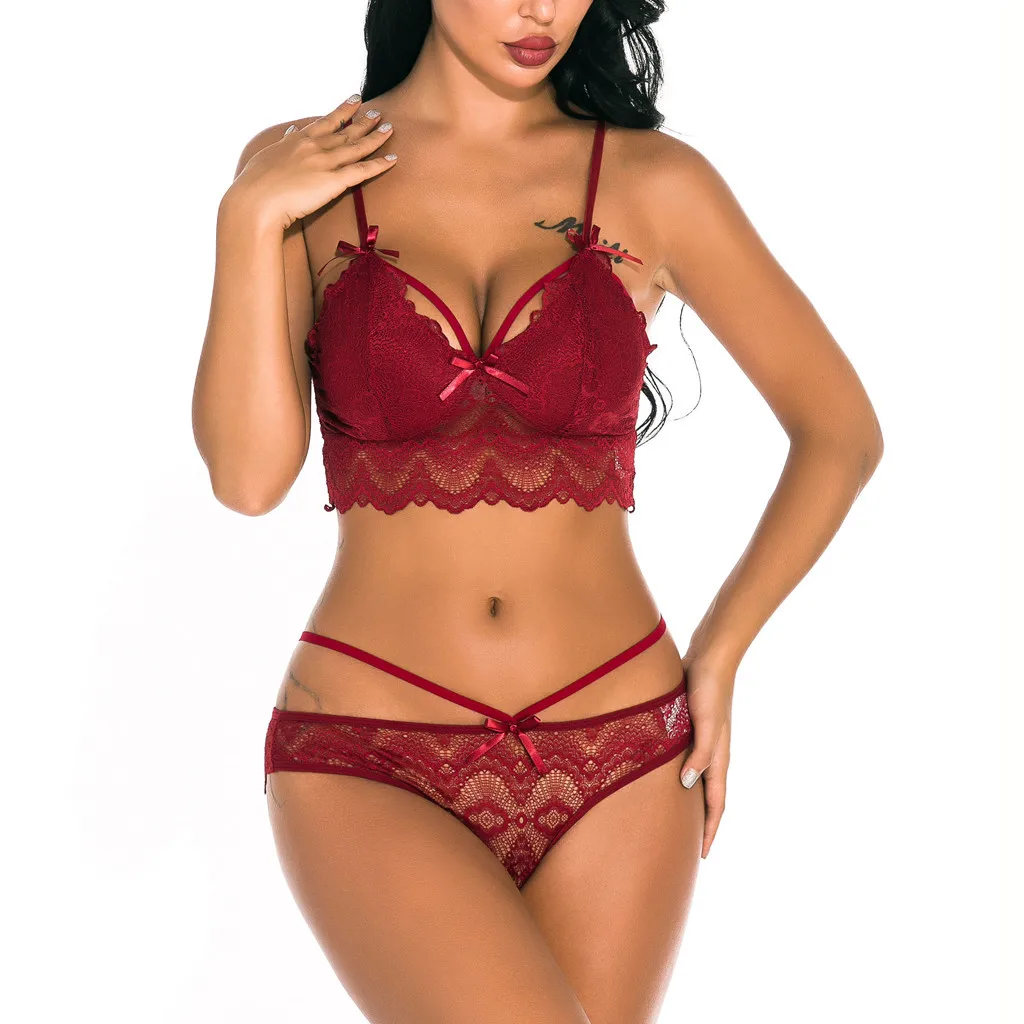 

Plus Size S-2XL Sexy Lingerie Women Underwear Set Lace Push Up Bra And Panty Set Lady Lenceria Sensual Woman Brief Sets