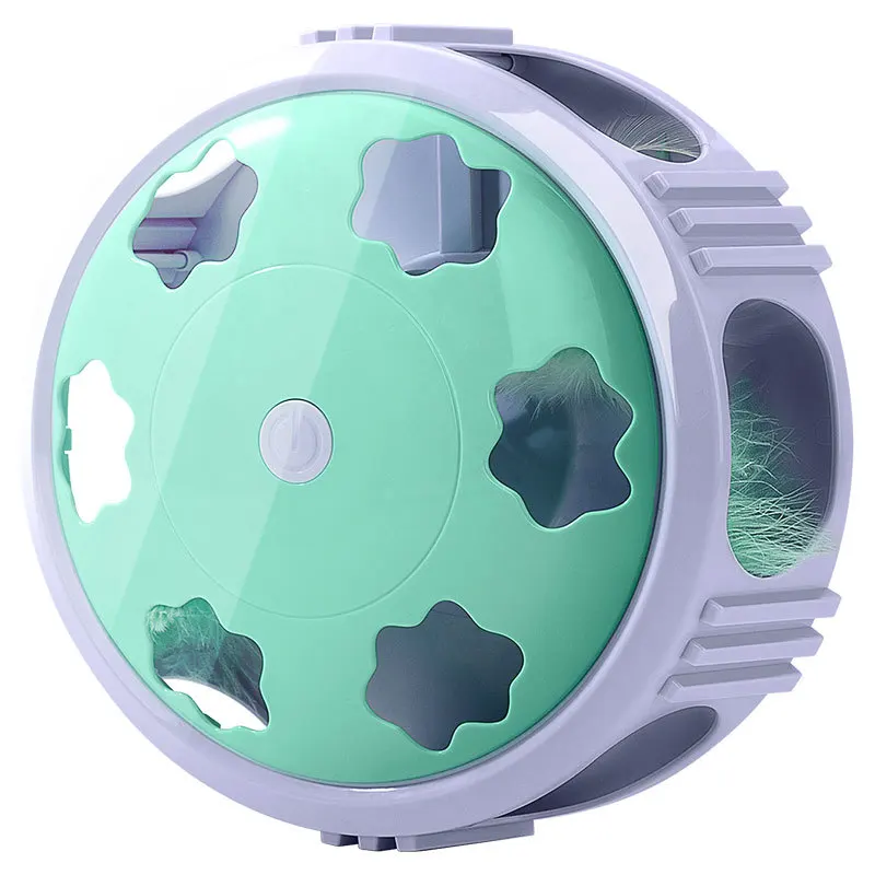 

New Cat Toy Electric Turntable Feather Cat Teaser Cat Self-Hi Relieving Stuffy Molar Automatic Toy