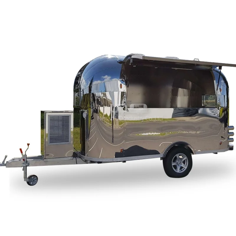 Стандартный продовольственный грузовик мобильный тележка для фаст-фуда прицеп