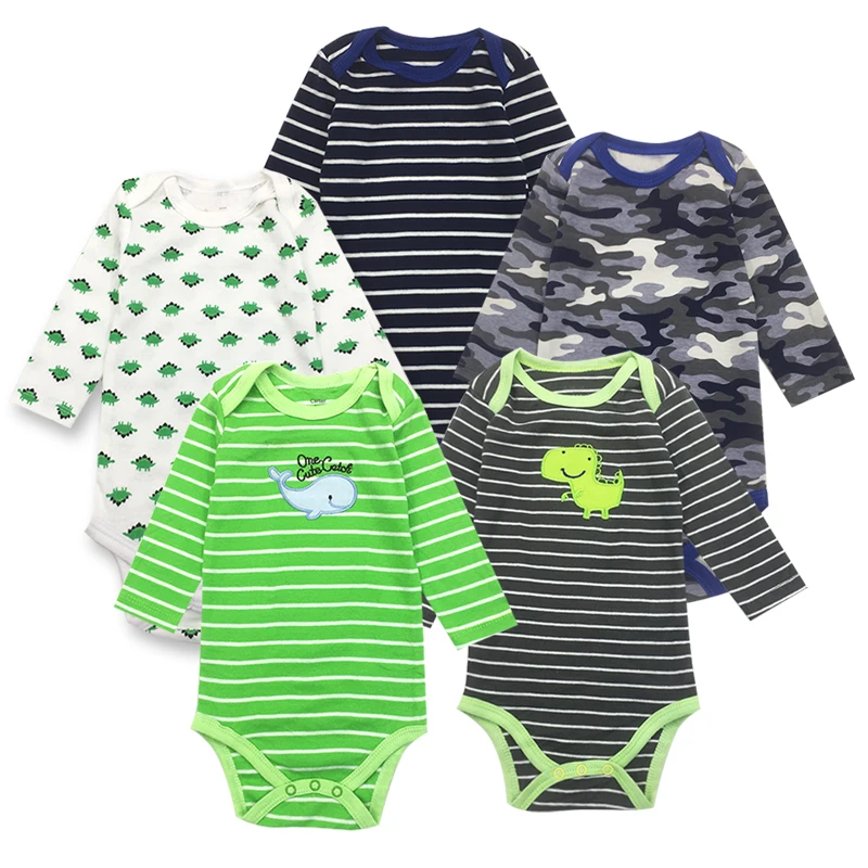5PCS/Lot Baby Bodysuits Newborn Clothes Body Bebe Short Sleeve White Summer Brand New Infant Jumpsuit Girl Boys |
