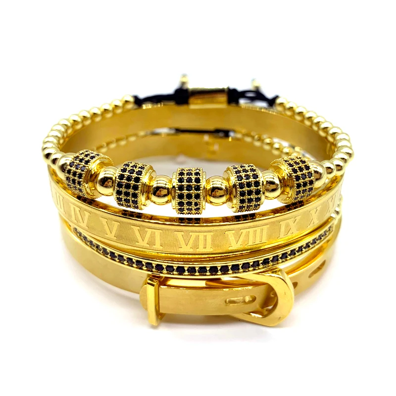 Мужской браслет с римскими цифрами из титановой стали | Украшения и аксессуары