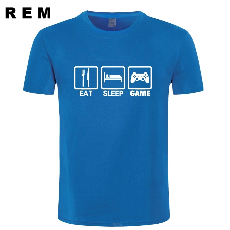 2016 Новая модная забавная Мужская футболка с принтом Eat Sleep Game XBOX Gamer повседневная