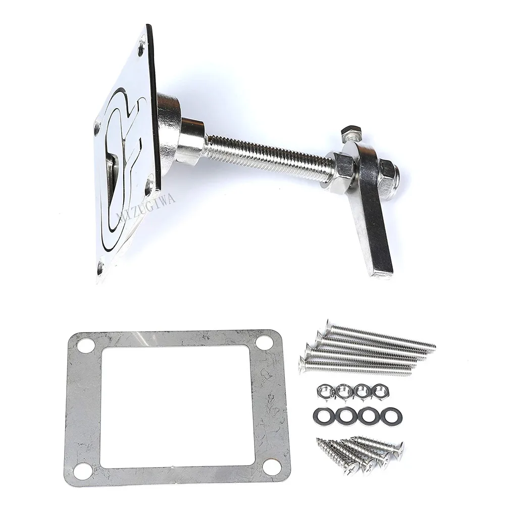 

Boat Cam Latch Locking atch Handle Heavy Duty Turning Lock Lift Ring W/LCA Back Plate Screws Bolts