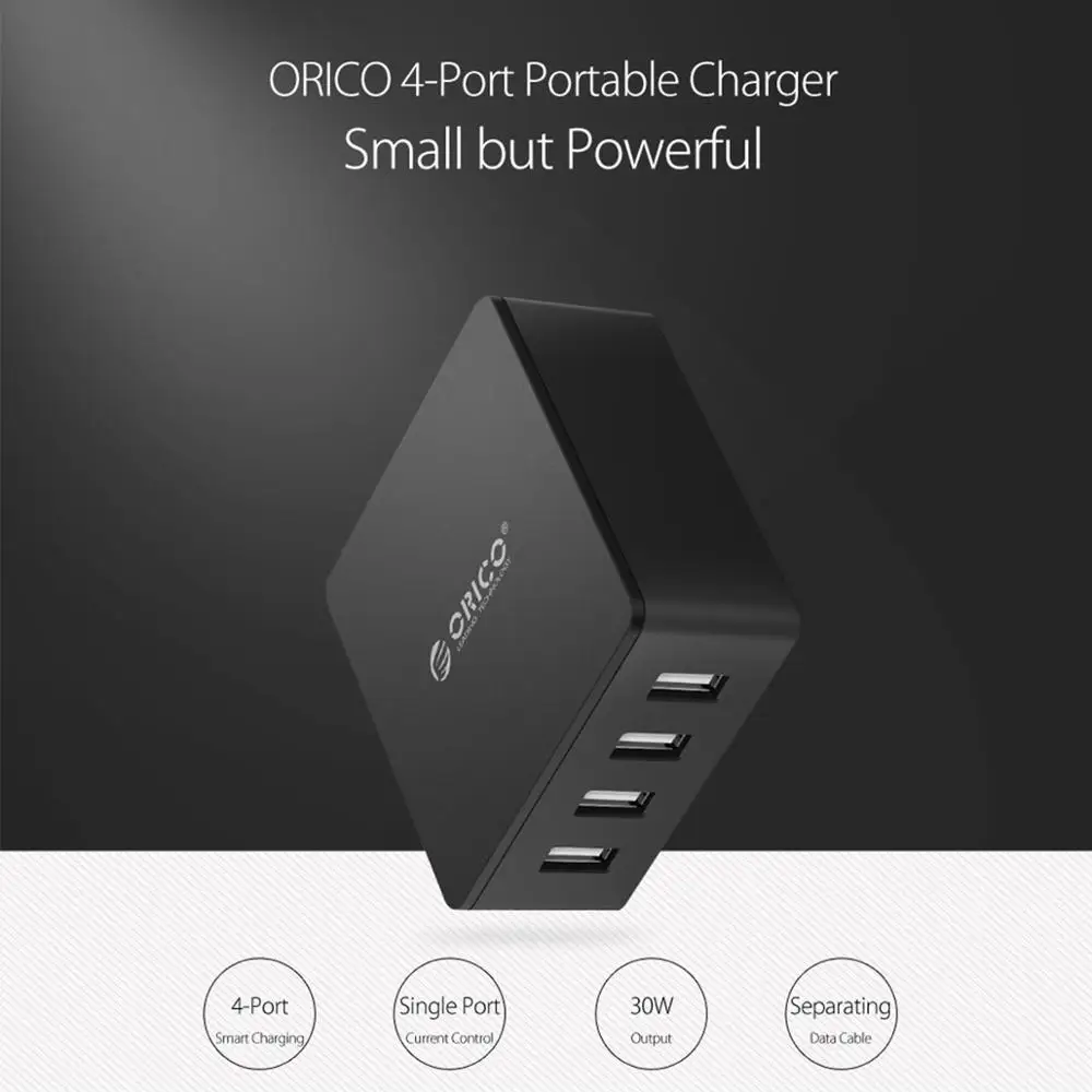 ORICO 5 портов настольное зарядное устройство QC 2 0 40 Вт макс USB быстрое телефонное