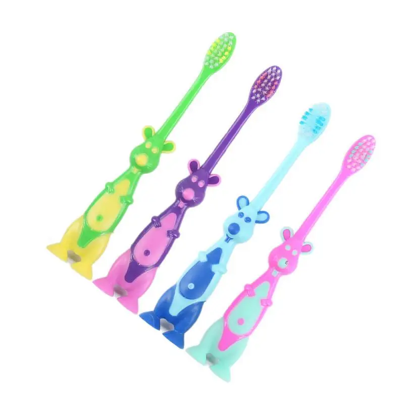 Высокое качество 1 шт. с мультяшными ручками Детские зубные щетки Супер милые