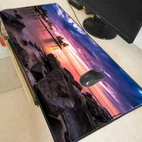 mairuige ocean beach scenery 80x30cm xl lock edge large gaming mouse pad computer gamer keyboard mouse mat desk mousepad for pc