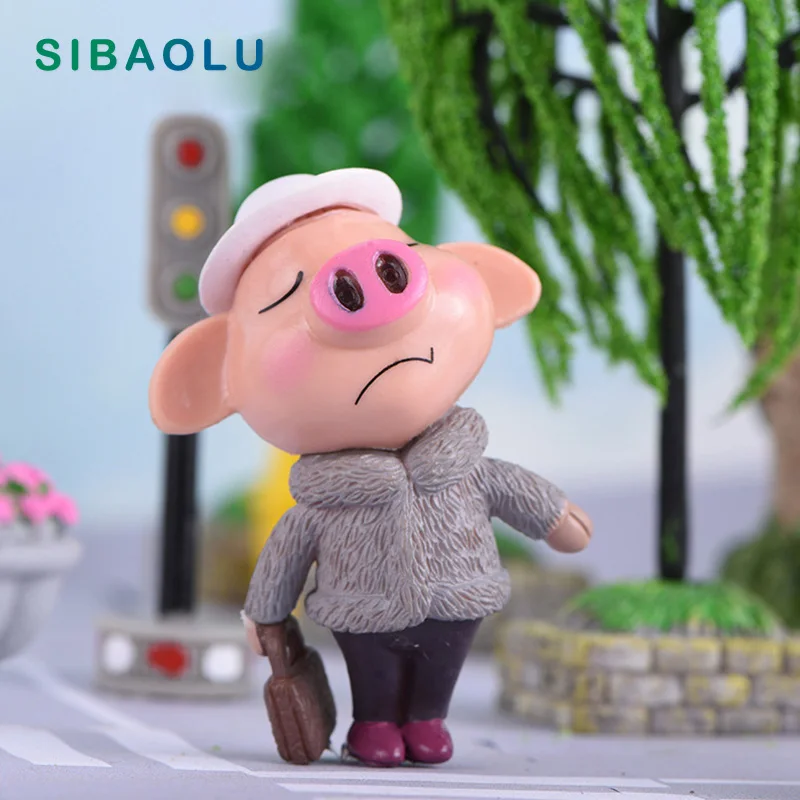 6 шт. желтые утки модель мультфильм животное фигурка кукольный домик торт бонсай