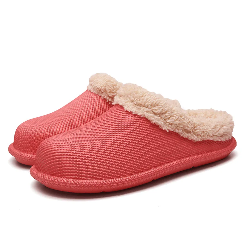 

Autumn and Winter New Cotton Slippers Women Warm Outdoor Thick-soled Indoor Non-slip Couples Home Plus Velvet Cotton Shoes