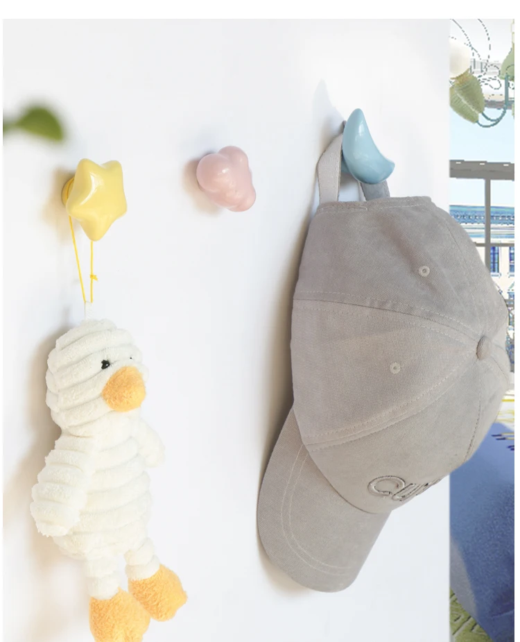 

Керамический креативный мини-крючок в скандинавском стиле, кованый железный крючок, настенная вешалка, подвесная стойка для хранения полот...