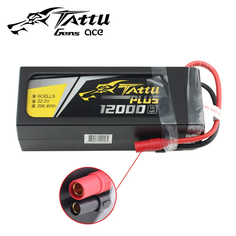 Смарт батарея TATTU PLUS 12000mAh 15C 22 2 V 6S1P FPV Lipo с разъемом AS150 для радиоуправляемого