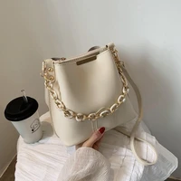 female leather women bag fashion womens shoulder handbags solid color bucket large capacity tote casual female crossbody bags