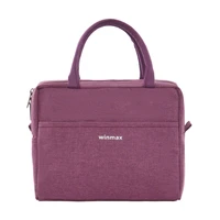 winmax brand purple totes lunch bags female portable thermal insulated cooler bags for women thicken icepack container lunch box