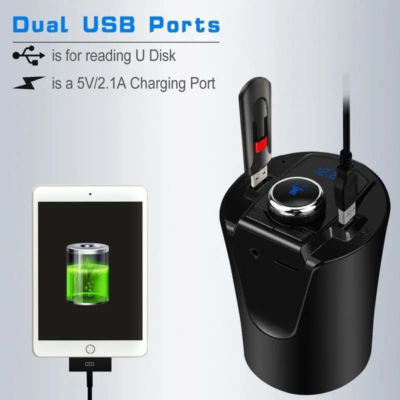 Беспроводной Bluetooth fm передатчик MP3 USB автомобильное радио Aux адаптер приемник для
