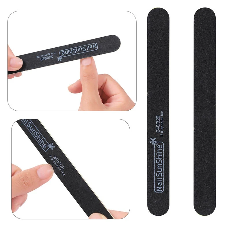 Ультратонкая деревянная фишка пилка для ногтей двусторонняя пилочка Полировка 5