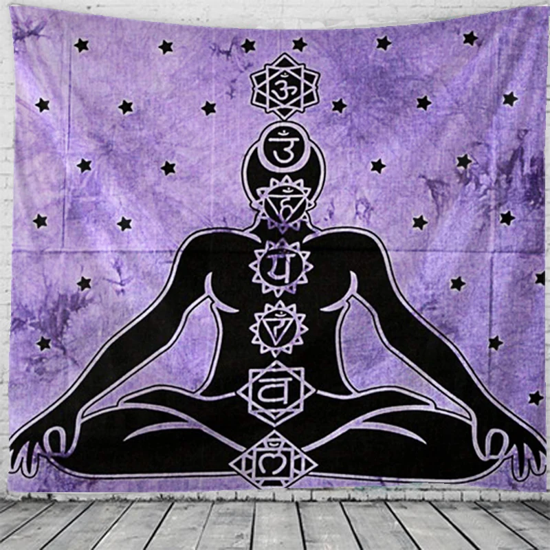 Гобелен с статуей Будды гобелен мандалой настенная ткань Йога хиппи хорошее