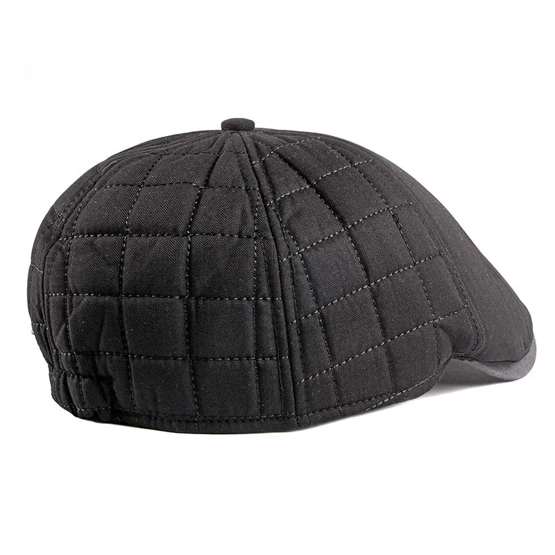 Fibonacci New Style Newsboy Cap Brand Quality Men Beret Plus Thick Velvet Autumn Winter Cabbie Ivy Dad Hat