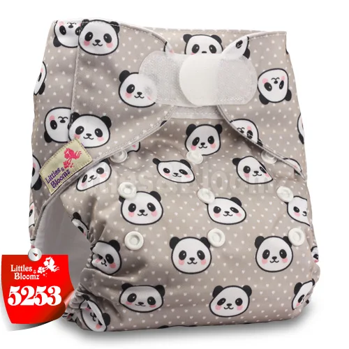 [Littles&Bloomz] Детские Моющиеся Многоразовые, настоящая стандартная ткань, застежка-липучка, карман для подгузников, пеленки, обертывание, подходит для рождения в горшке - Цвет: 5253