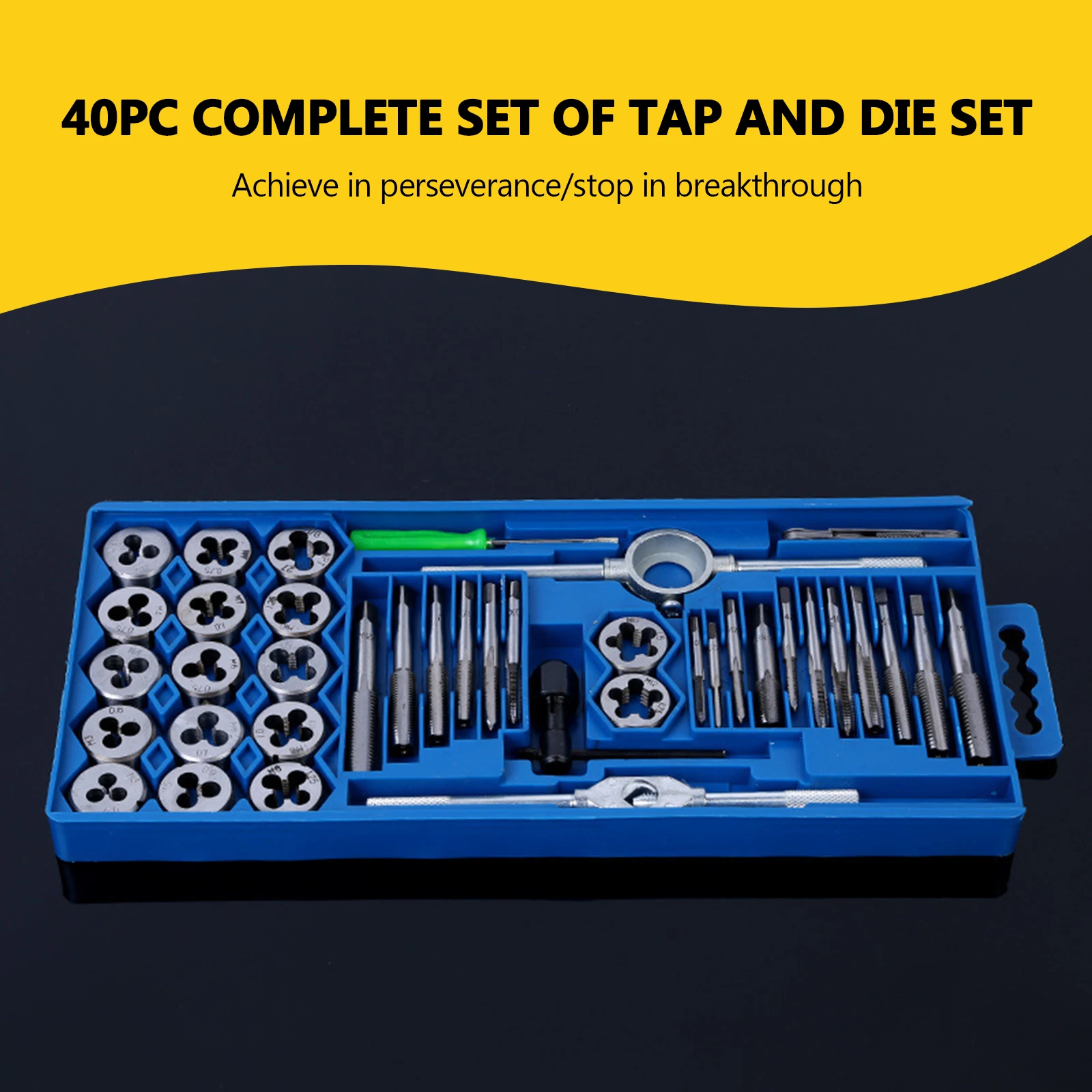 

40 Pc Metric Tap And Die Set Bolt Screw Extractor/puller Set Newly Removed