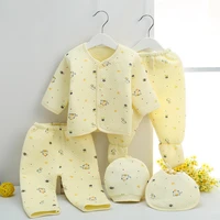 5pcs baby girl clothes 0 3m spring autumn winter print cartoon newborn clothing gift set cotton baby boy clothes baby outfit