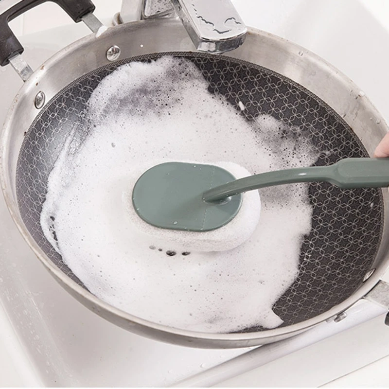 

Bathroom Sponge Brush Wall Tile Floor Cleaning Brushes Shower Room Bathtub Toilet Sponge Brush Home Clean Tool