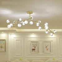 nordic minimalist living room chandelier post modern creative art restaurant bar chandelier led crystal villa lamp