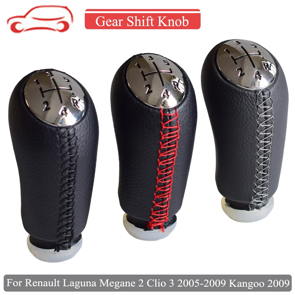 Ручка переключения передач из натуральной кожи для Renault Laguna Megane 2 Clio 3 2005-09 Kangoo 2009 MT