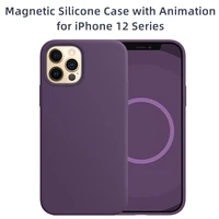 original for apple iphone liquid silicone magnetic case for iphone 12 pro max 12 mini case wireless charging drop protect cover