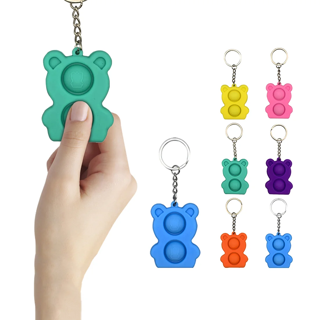 

Игрушка-антистресс «Медведь» 2 в 1, силиконовая игрушка-брелок