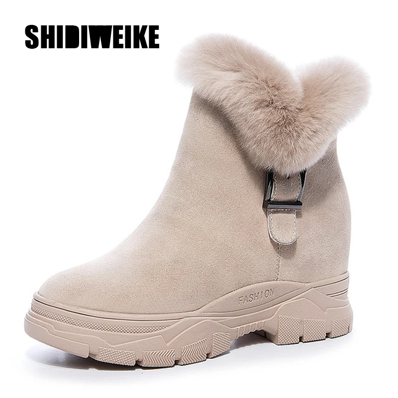 Зимняя обувь коллекция 2020 года теплые меховые женские зимние ботинки ботильоны