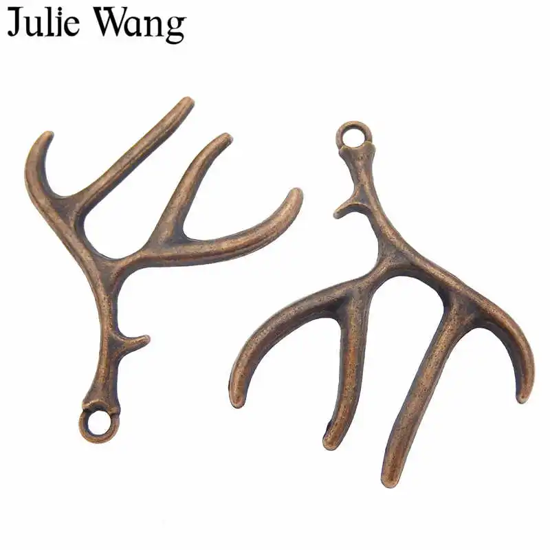 10 шт. медные Подвески Julie Wang в форме оленьих рогов | Украшения и аксессуары