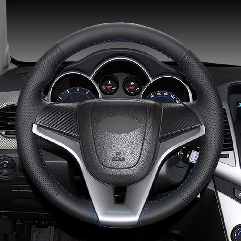 APPDEE ручная работа черный кожаный чехол на руль для Chevrolet Cruze 2009- Chevrolet Aveo 2011- Holden Cruze2010