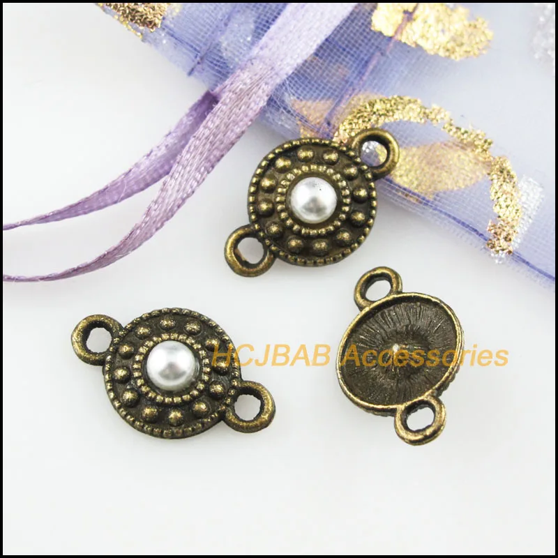 30 шт. состаренная бронза Цвет челый акриловый круглый цветок подвески