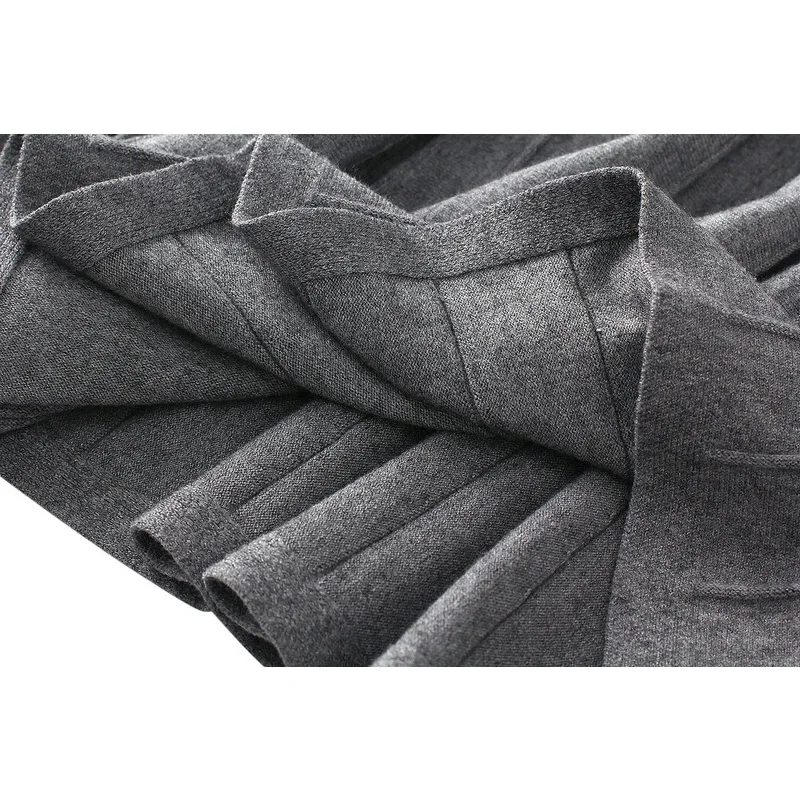 

OHRYIYIE 2020 New Arrival Knitted Wool Long Skirts For Women Autumn Winter Slim High Waist Ladies A line Skirts Free Shipping