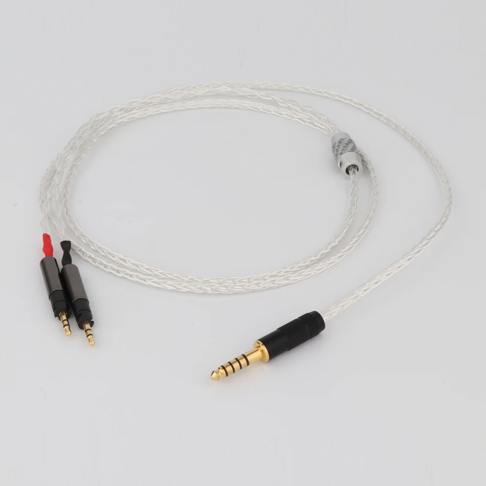 

Preffair 1 шт. Hifi аудио 4,4 мм до 2,3 мм сбалансированный 8 ядер посеребренный кабель для наушников для ATH-R70X