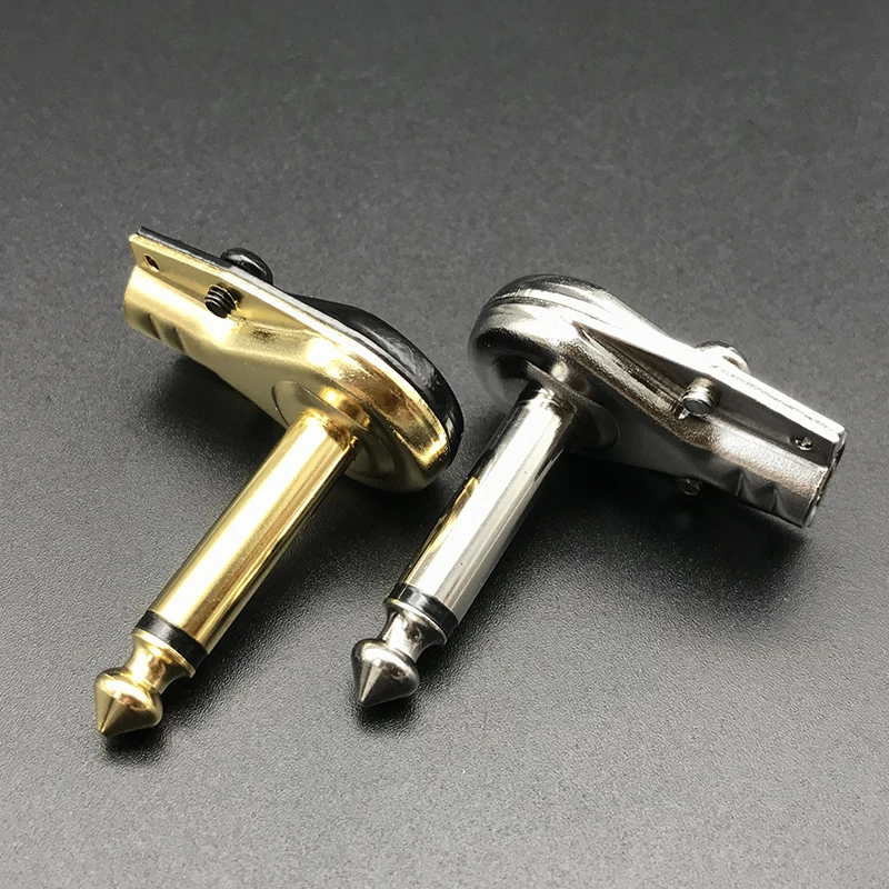 20/100 шт локоть 90 градусов микрофон штекер усилитель адаптер 6 35 мм аудио гитарный