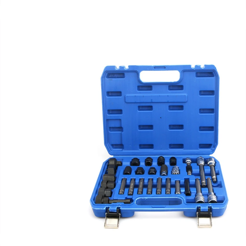 30 Pcs/Set Alternator Freewheel Pulley Removal Tool Special Socket Belt Pulley Disassembly Set For V-W Au-di B-M-W Vol-vo Fo-rd