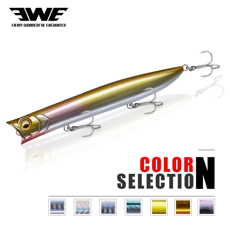 

EWE Popper Floating Fishing Lure Hard Bait Sea Fishing 7g 70m 9.5g 85mm 13.5g 105mm Long Casting Fishing Lures Wobbler Minnow