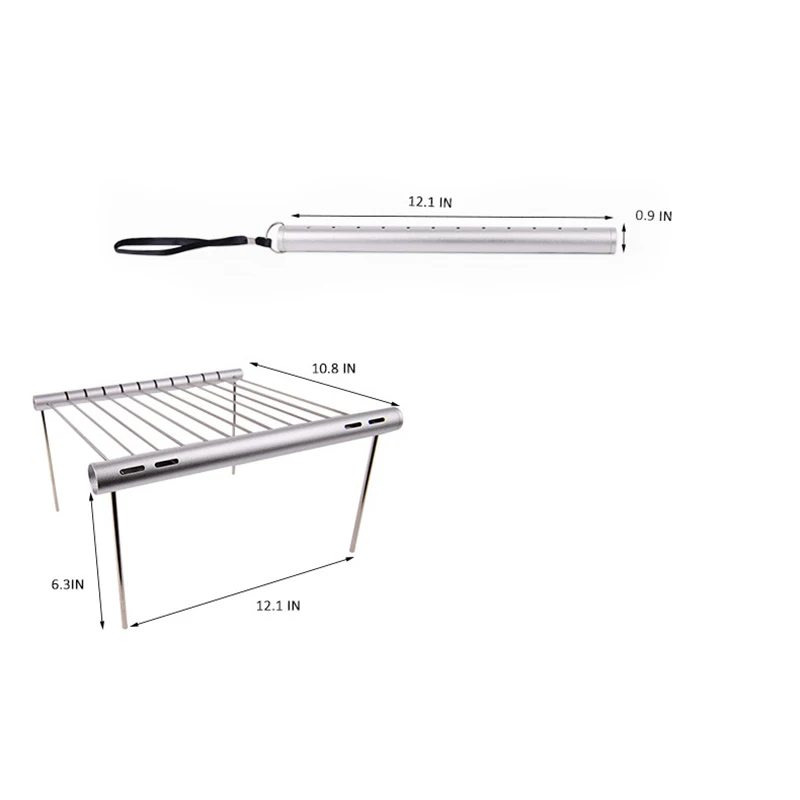 Складной мини-гриль для кемпинга из нержавеющей стали | Спорт и развлечения
