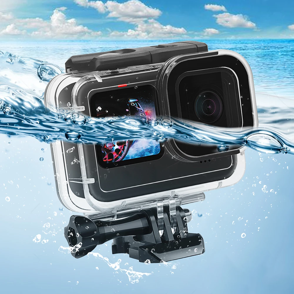 

Tempered Glass Waterproof Dustproof Housing Case Suitable For GoPro Hero 9 Protective Shell Guard Underwater Diving Cover
