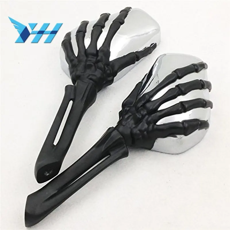 Универсальный Череп Скелет мотоцикла зеркала зеркало заднего вида для Sportster 883