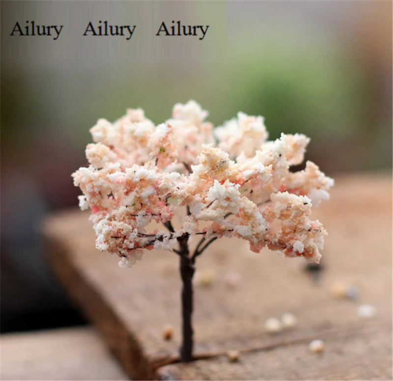 

Moss Micro Landscape Ornaments,DIY Materials, Decorative Landscape Pink Flower Tree, Mini Peach Tree