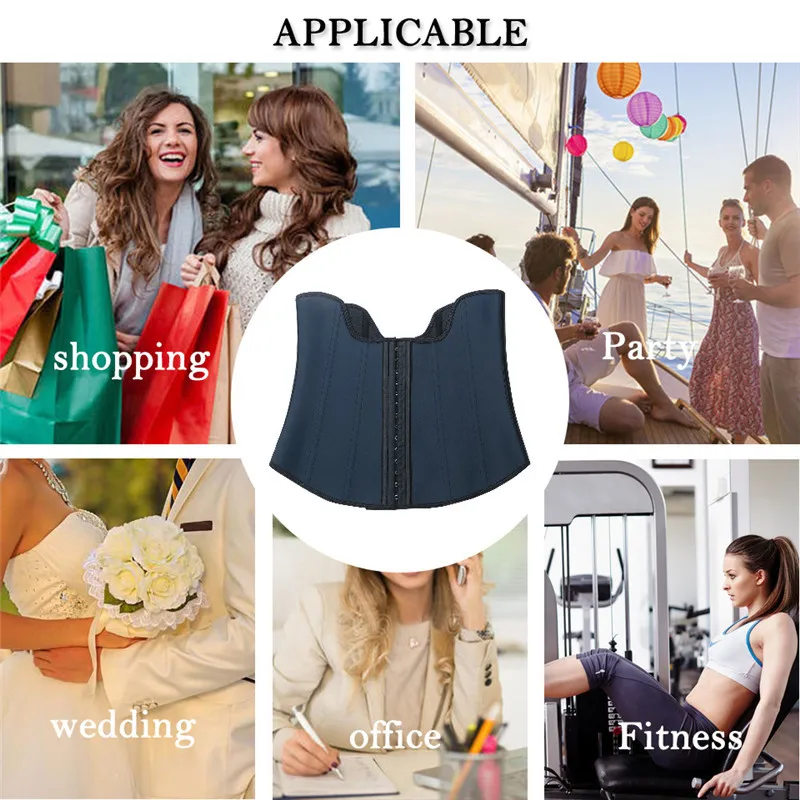 Корсет женский утягивающий латексный моделирующий пояс для похудения с эффектом